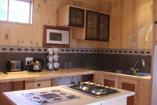 Fern Gully Forest Cabins - Fully equipped kitchen